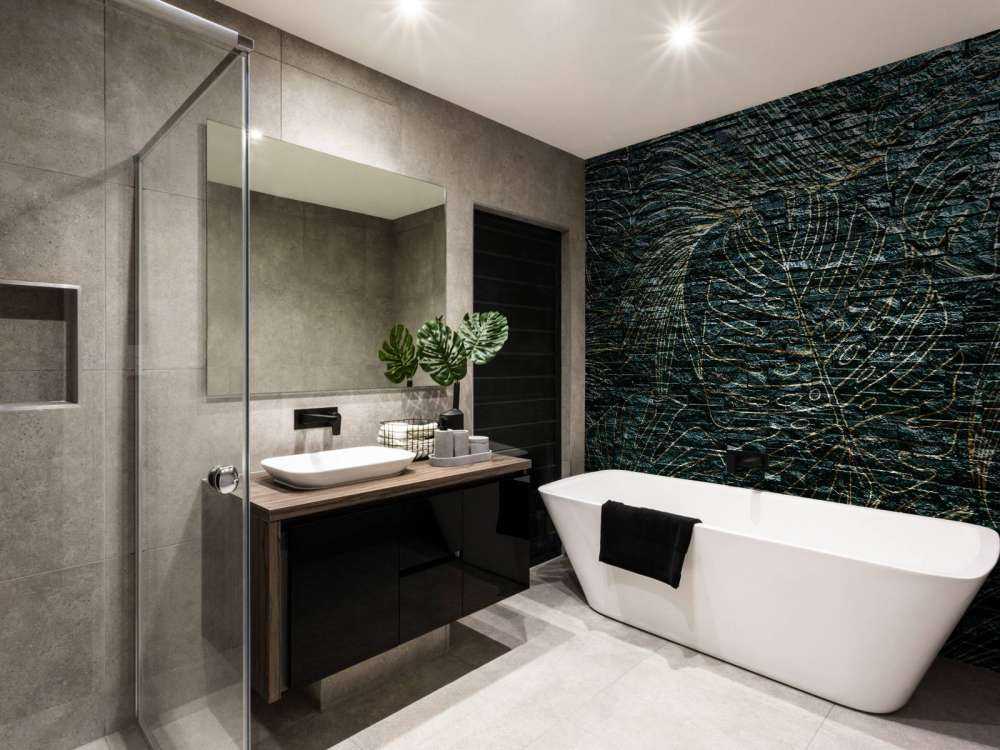 Disegno murale con foglie