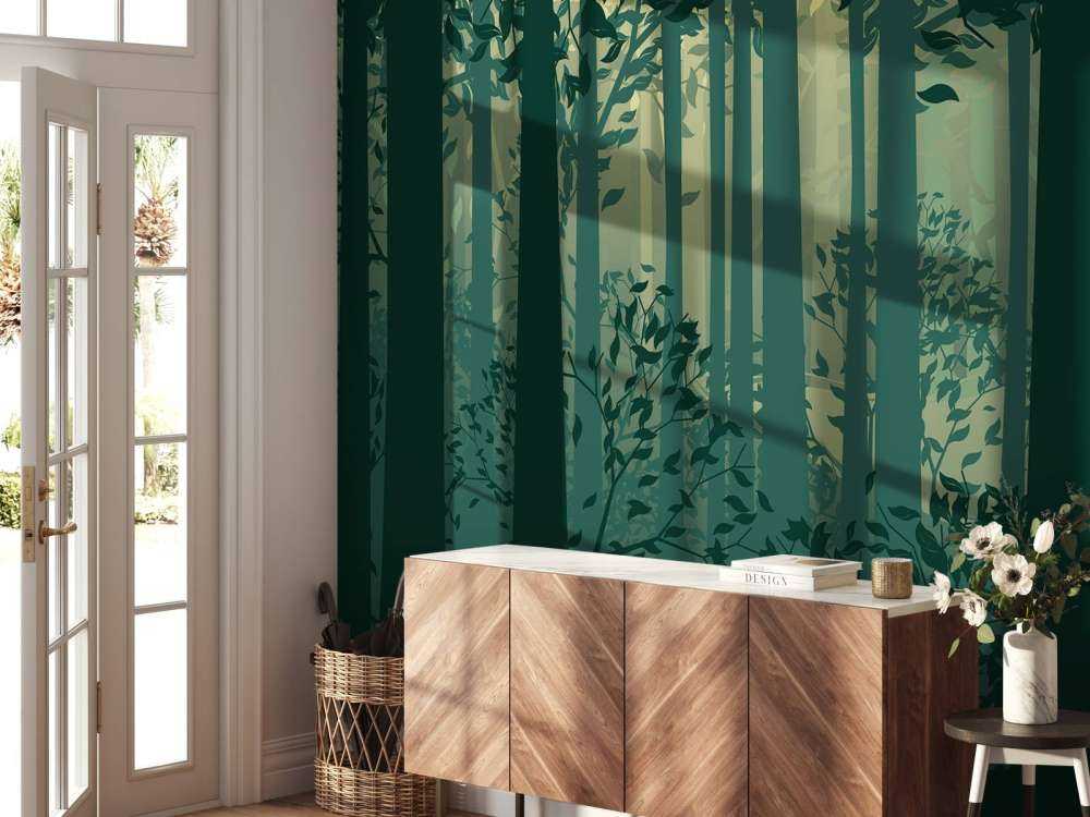 Paesaggio forestale astratto