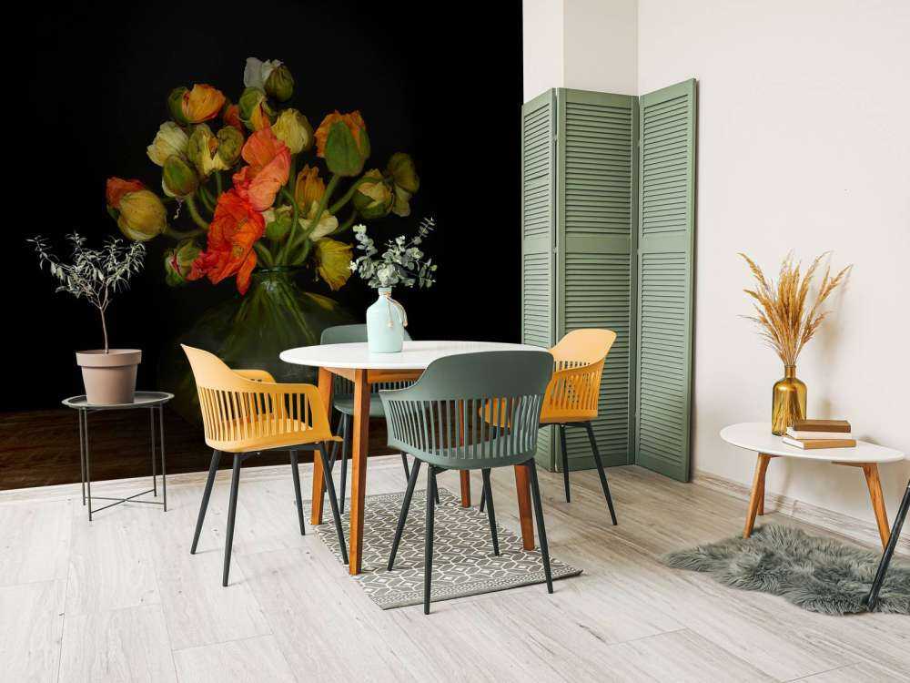 Vaso pittoresco con fiori