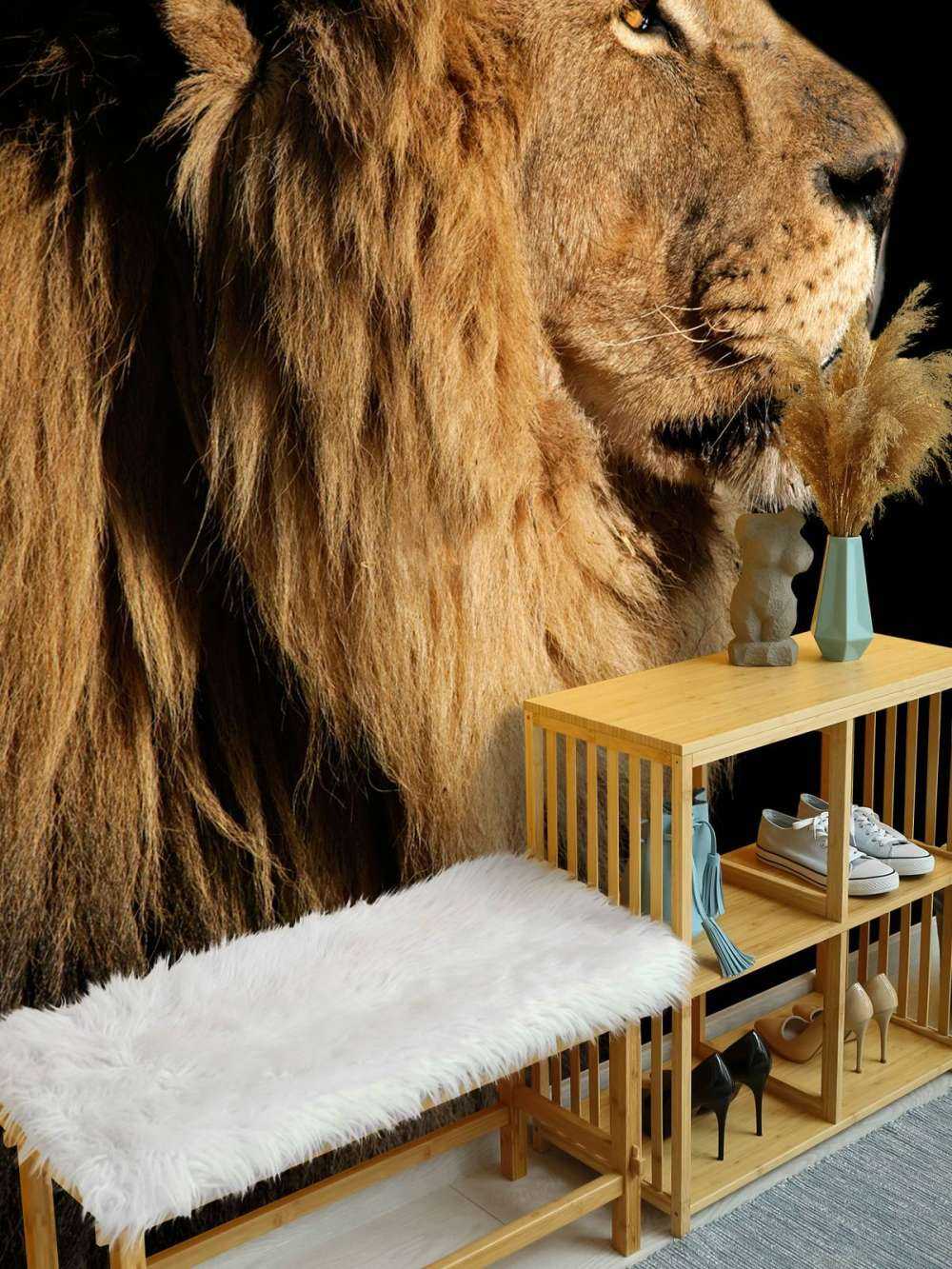 Profilo laterale di un leone