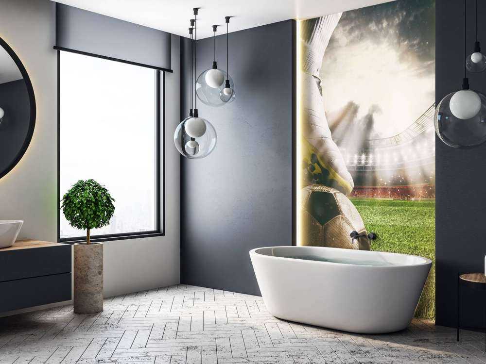 Voetballer in stadion