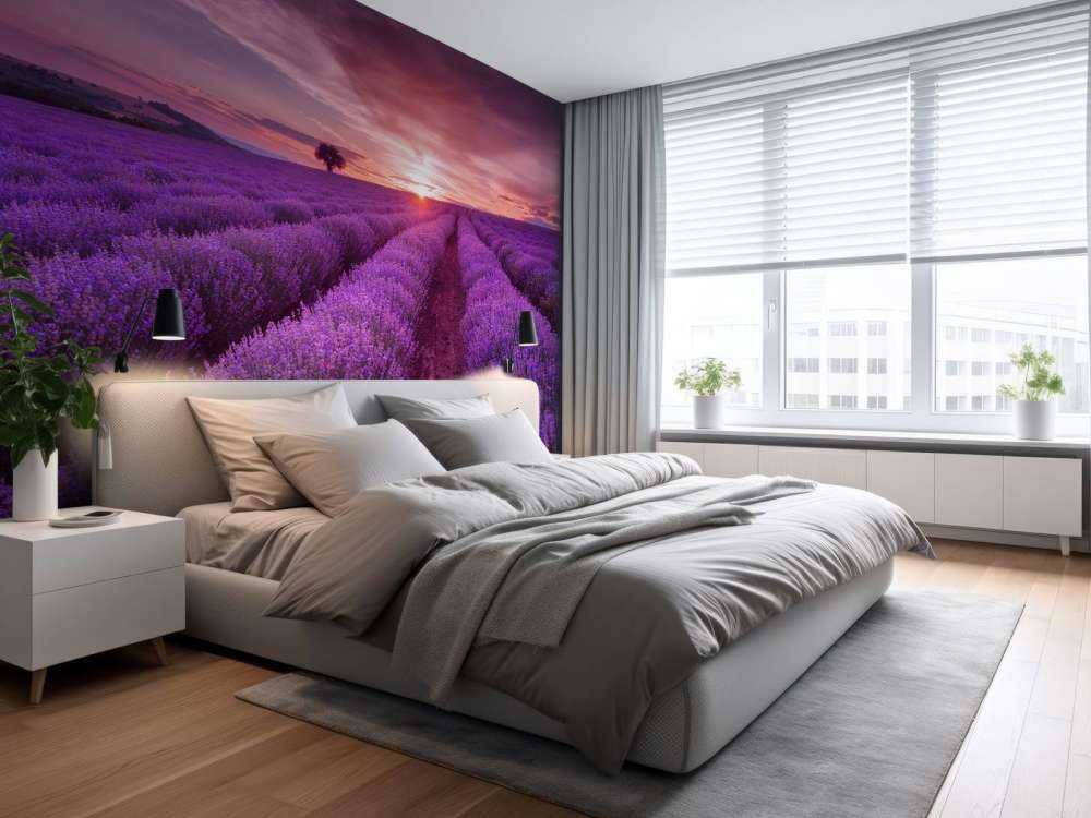 Grande campo pieno di lavanda