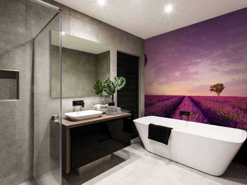 Campo di lavanda e mongolfiera