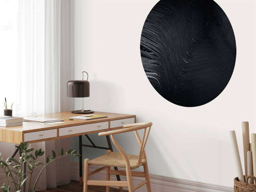 Vecchia foglia di palma in bianco e nero