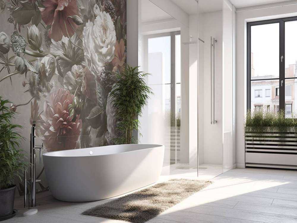 Grande bouquet con papaveri crema