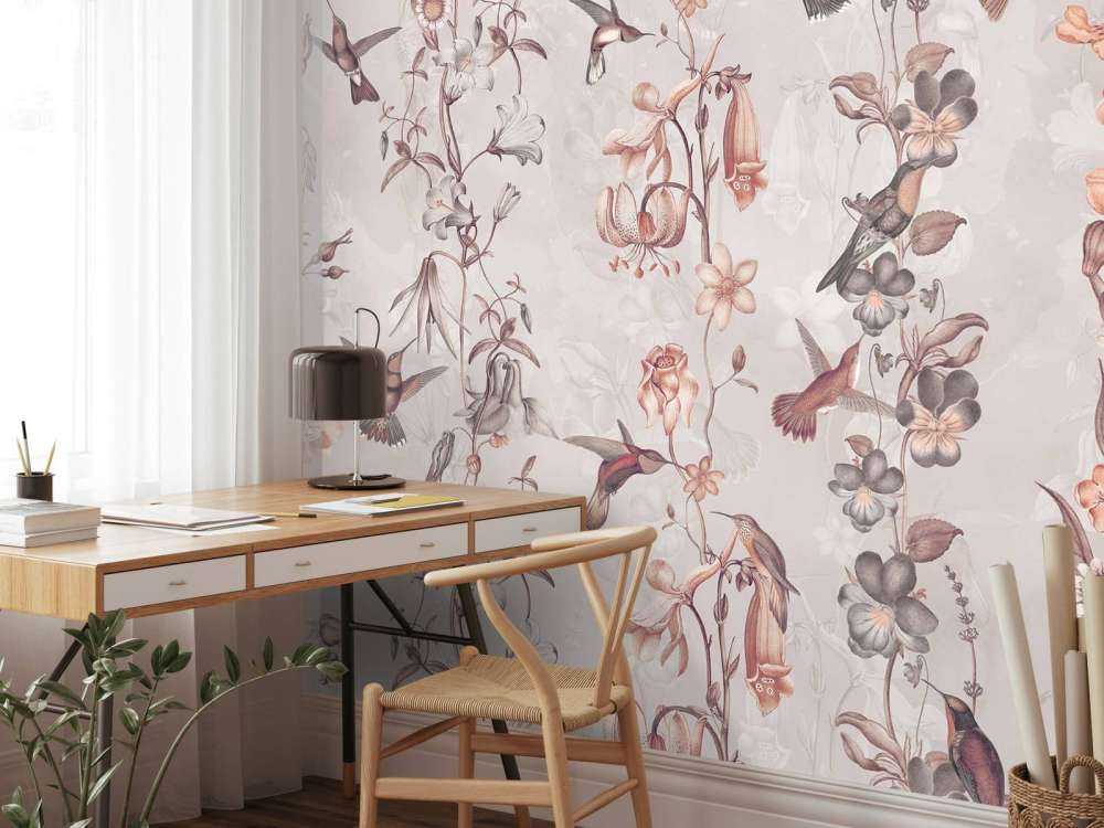 Fiori di prato e giardino rosa antico