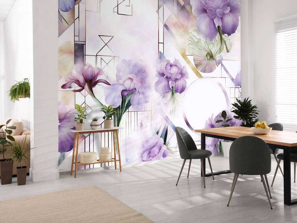 Acquerello Geometria Viola