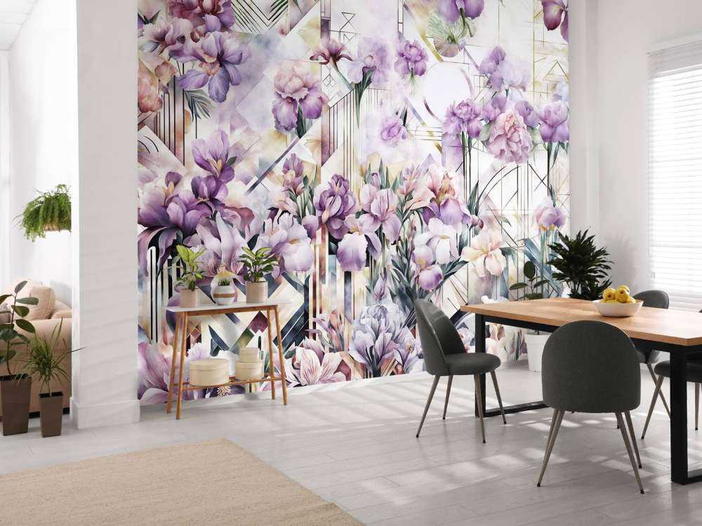 Gigantesche Iris Acquerello Viola