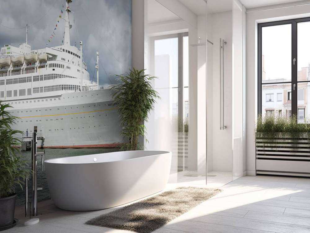 Gigante oceanico elegante nel porto