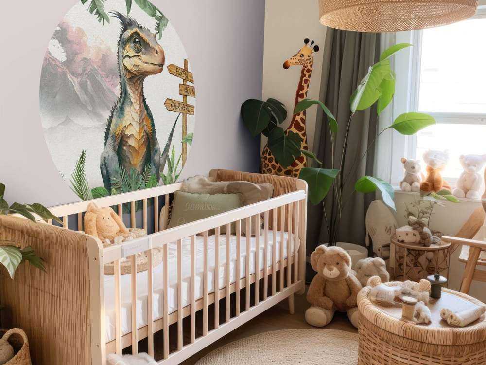 Baby velociraptor nella giungla