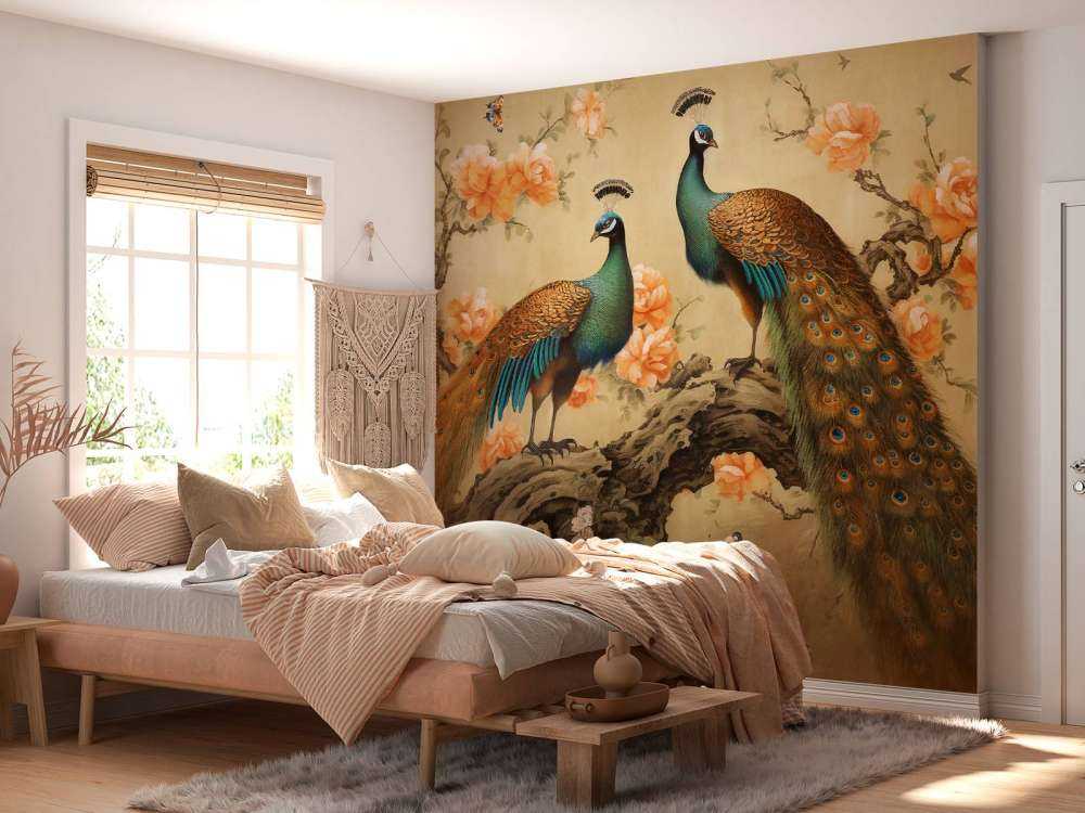 Danza del Pavone nel Bagliore della Fioritura