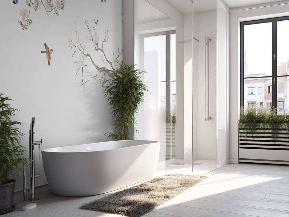 Rami di fiori e uccelli