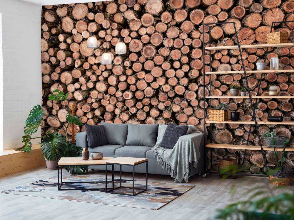 Grande mucchio di tronchi