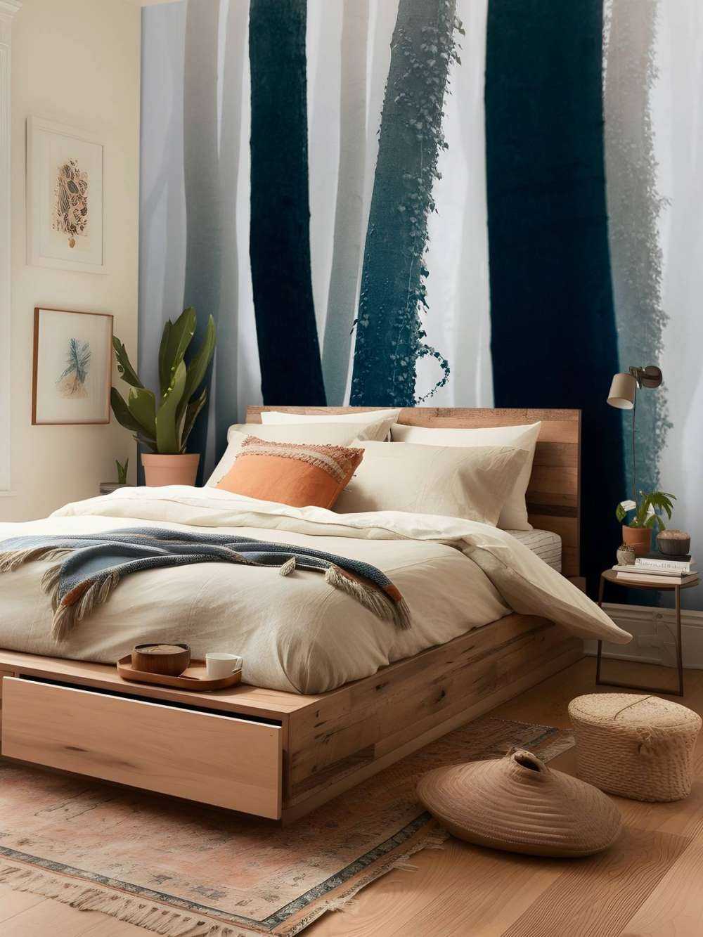 Nebbia nella foresta di faggio