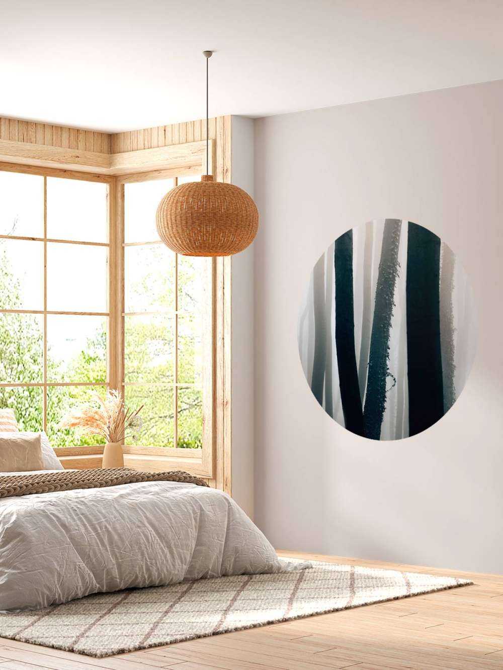 Nebbia nella foresta di faggio