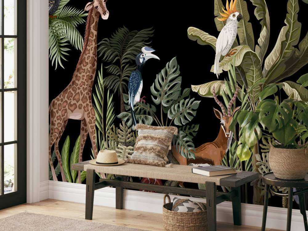 Vari animali della giungla