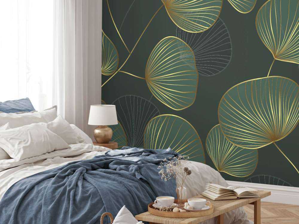 Foglie decorative con oro