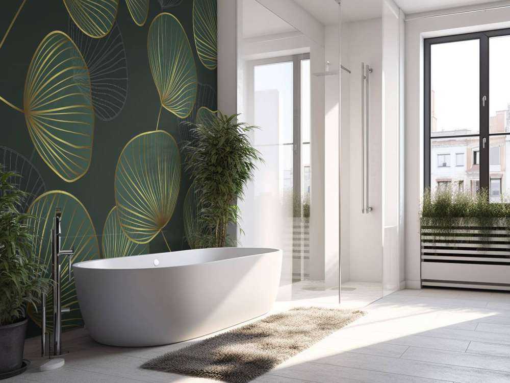 Foglie decorative con oro