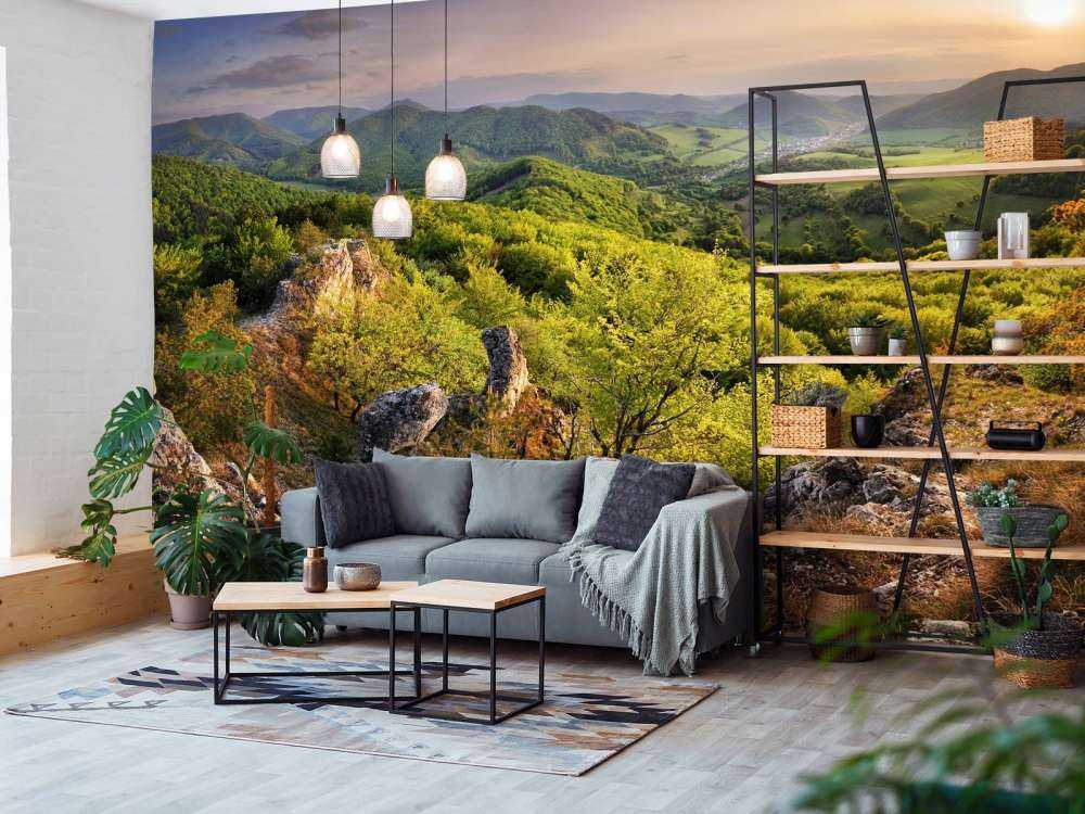 Paesaggio di montagna in primavera