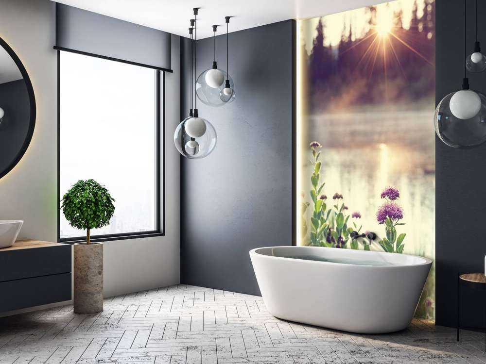 Lago di evaporazione con fiori