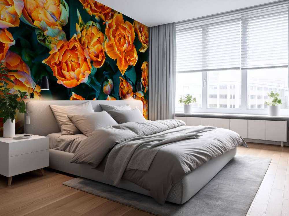 Tulipani arancioni ravvicinati