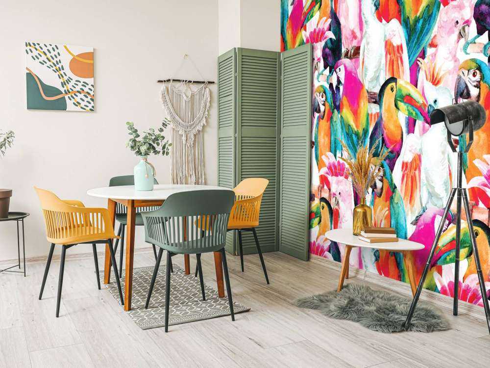 Uccelli dai colori tropicali