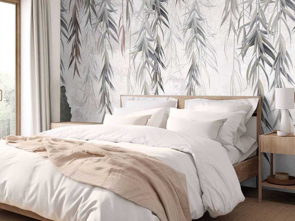 Ramas colgantes sobre el hormigón