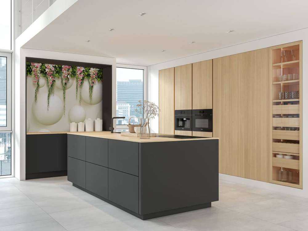 Colgando flores rosas en la pared 3D