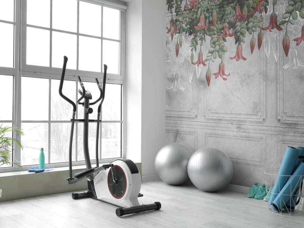 Panelado clásico gris con flores