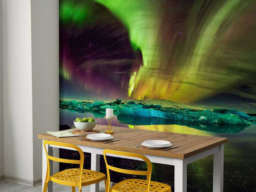 Aurora boreale a Jökulsárlón