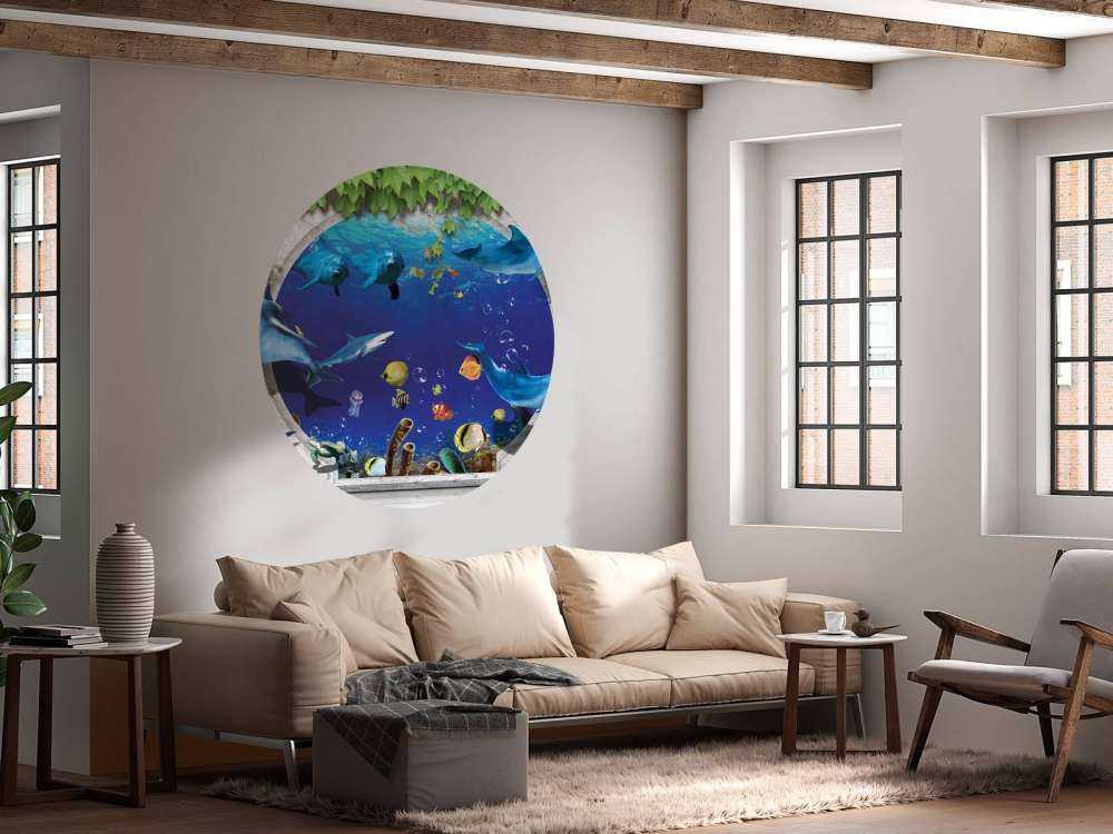 Delfini attraverso il muro