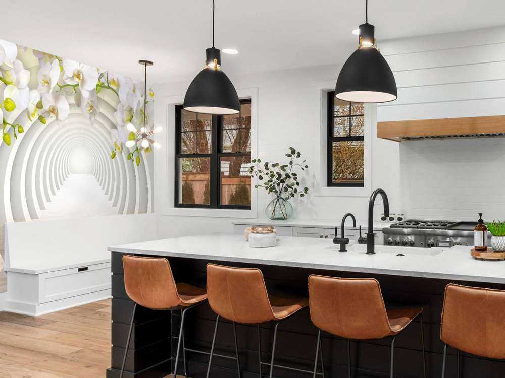 Túnel con orquídeas