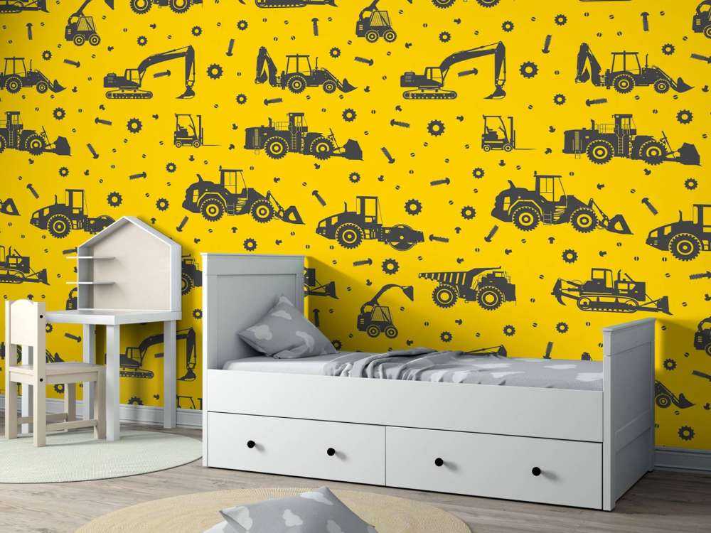 Costruzione traffico giallo
