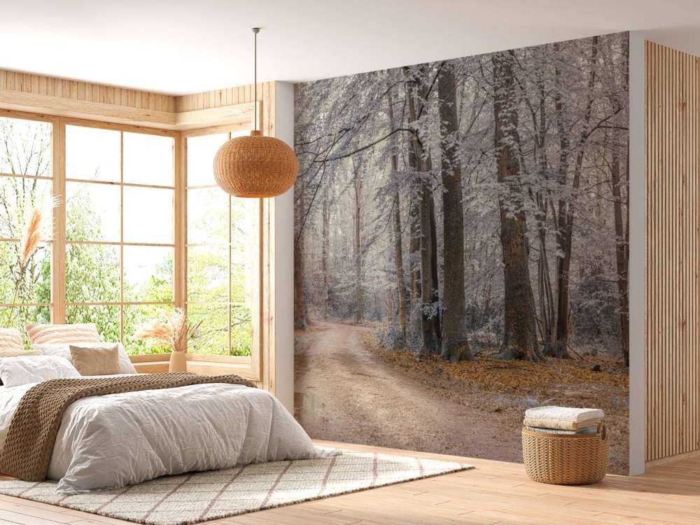 Alberi con foglie bianche