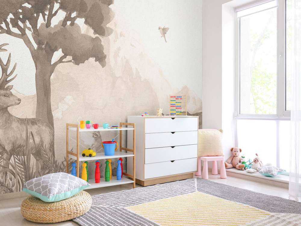 Animali della foresta in taupe