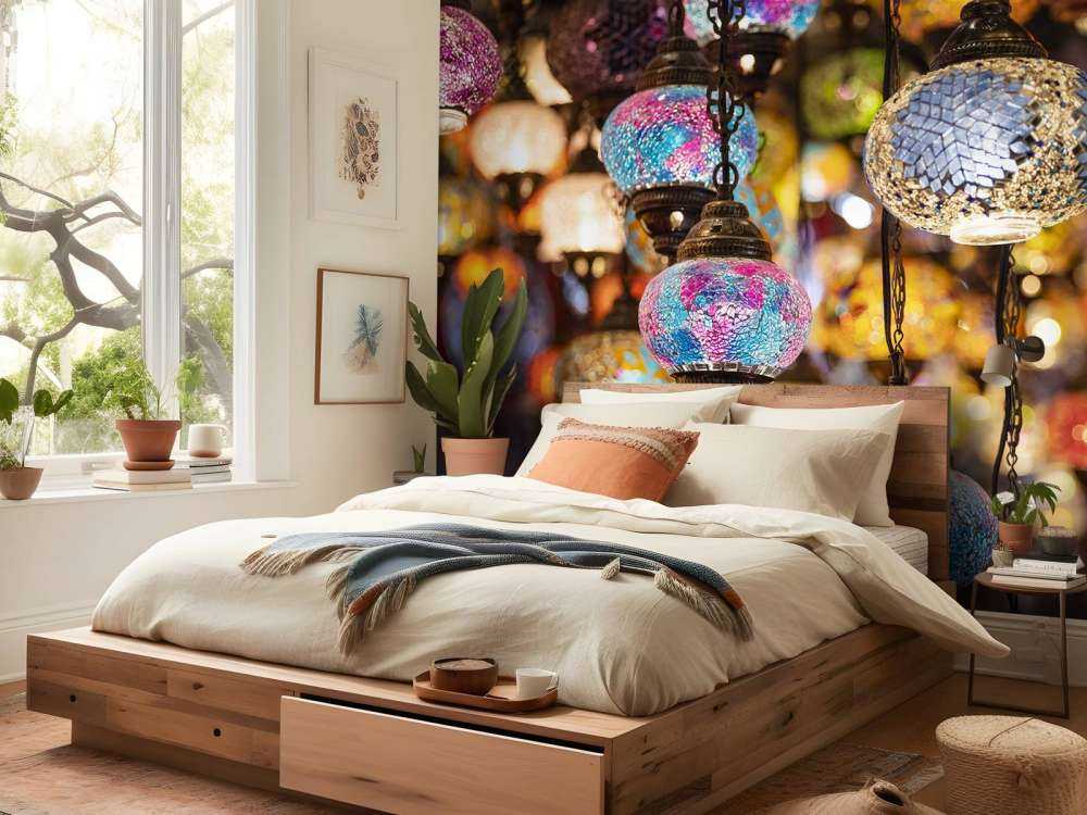 Lampade in vetro colorate