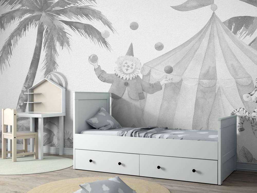 Animali da circo allegri e grigi