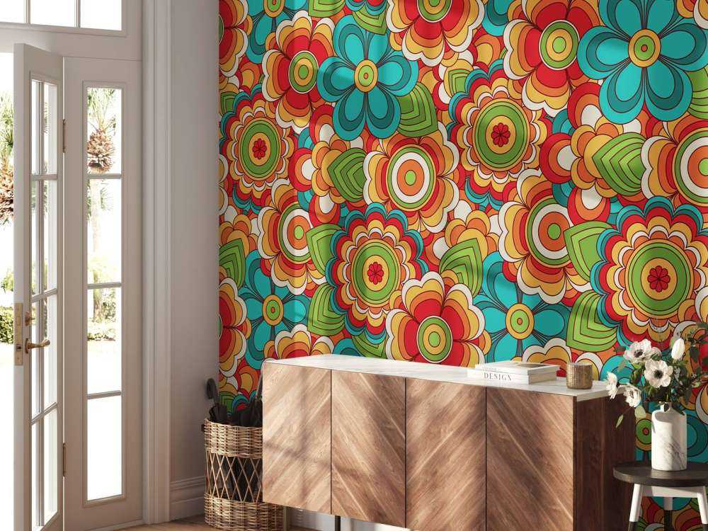 Fiori colorati e retrò