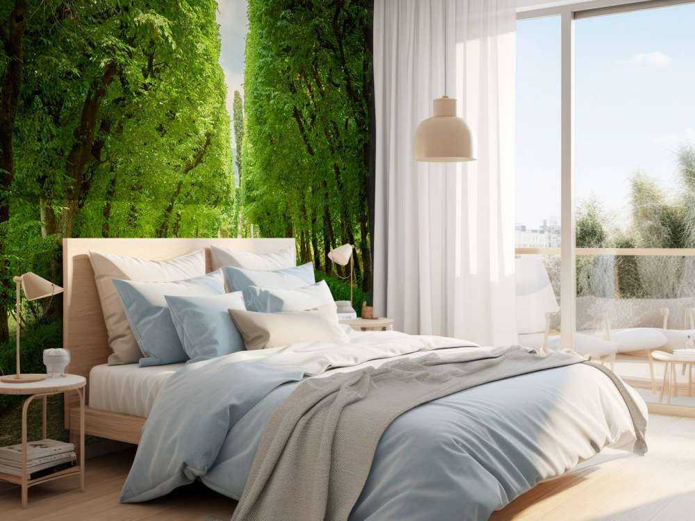 Vicolo verde con ghiaia