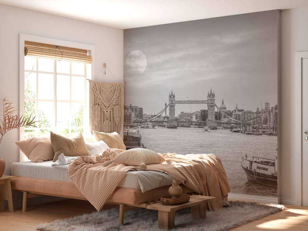 Paesaggio urbano di Londra in bianco e nero