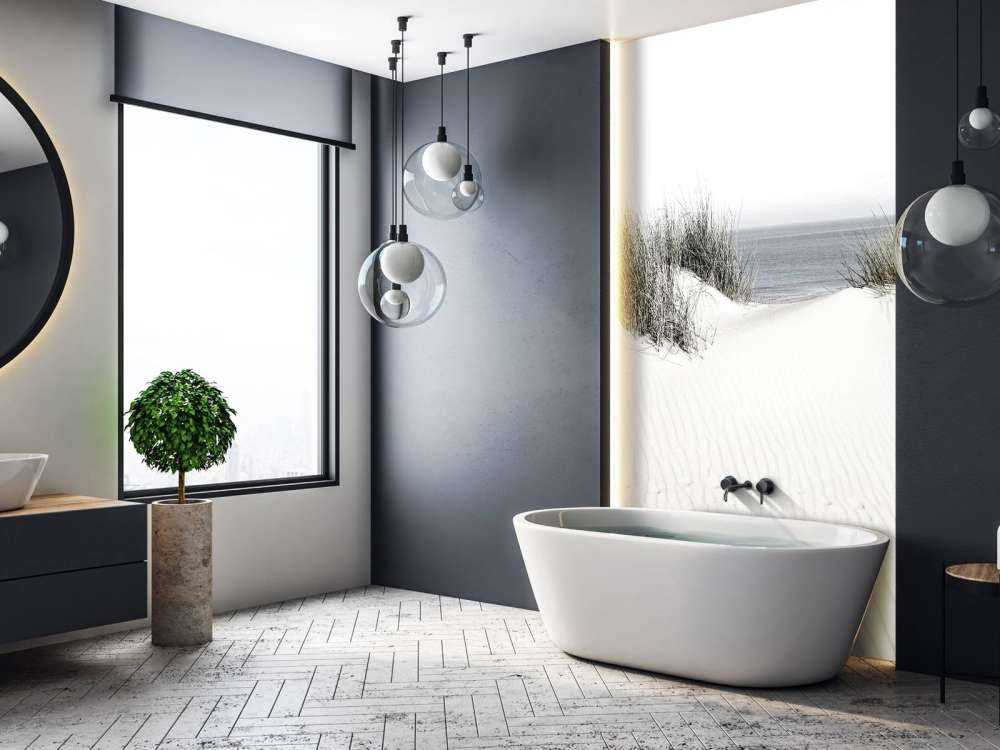 Passaggio dalla duna alla spiaggia in bianco e nero