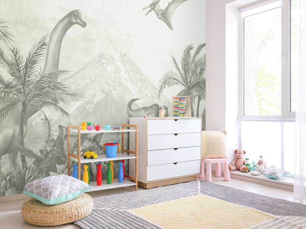 Vari dinosauri in verde