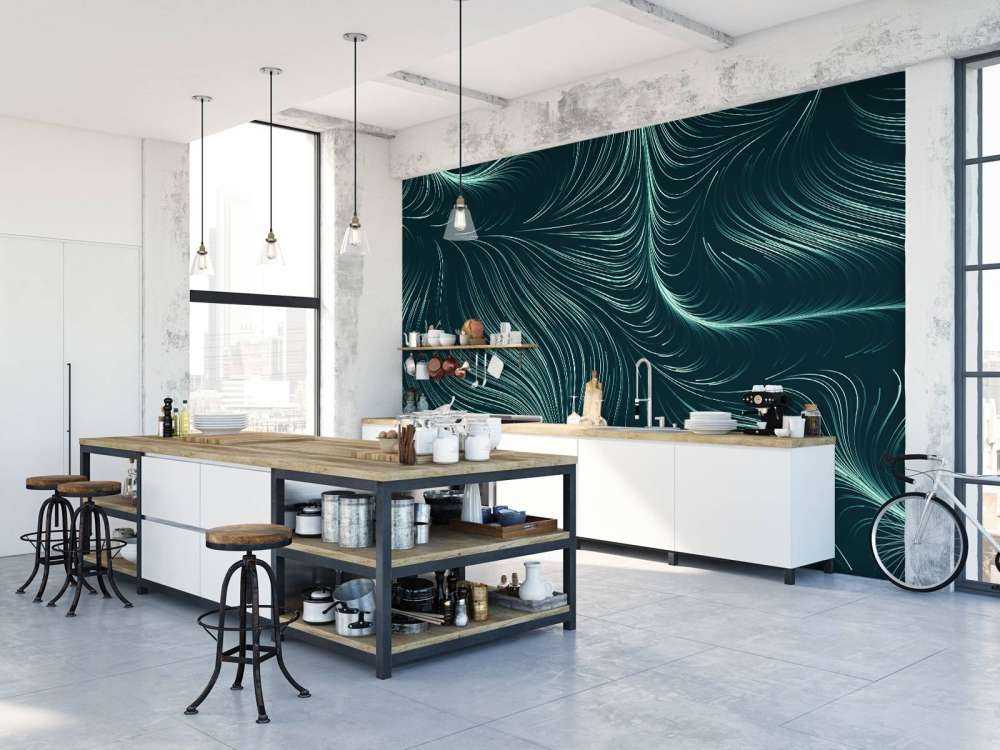 Linee illuminate di verde