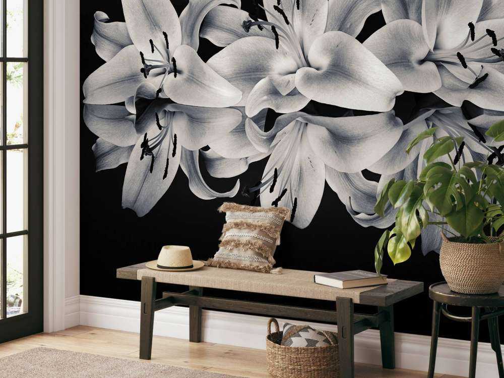 Fiori in bianco e nero