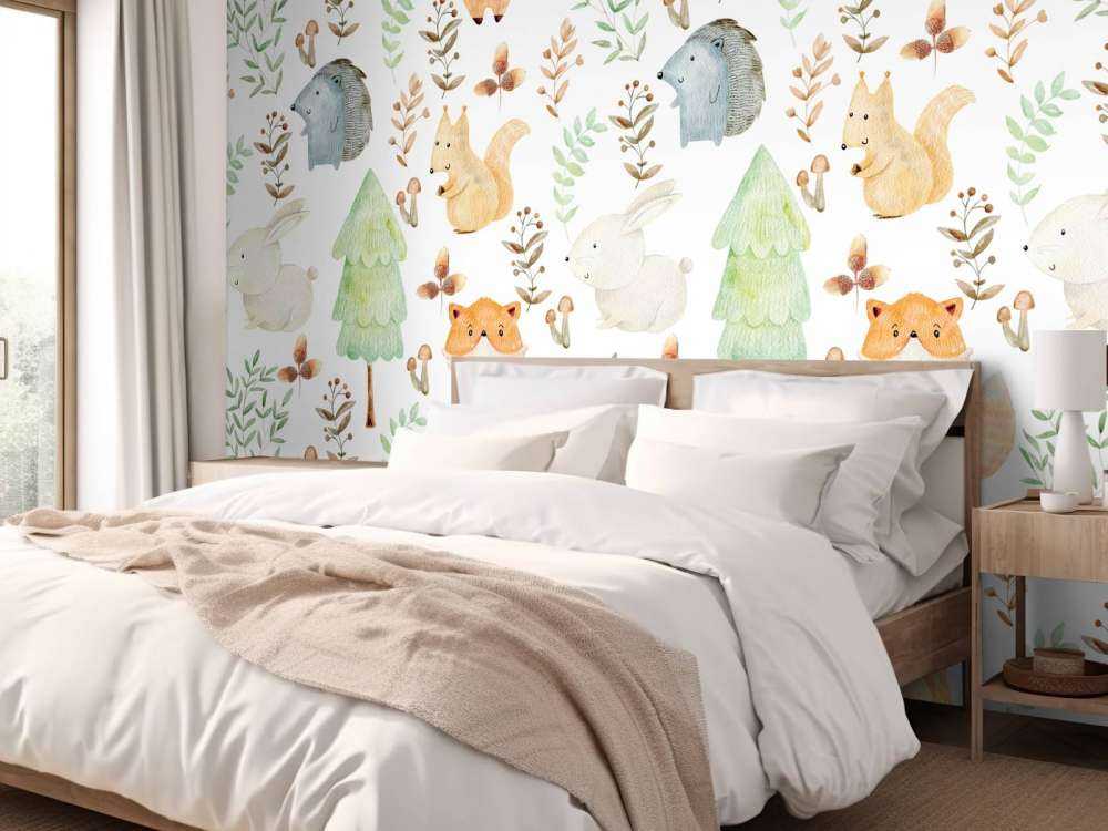 Acquerello animali della foresta