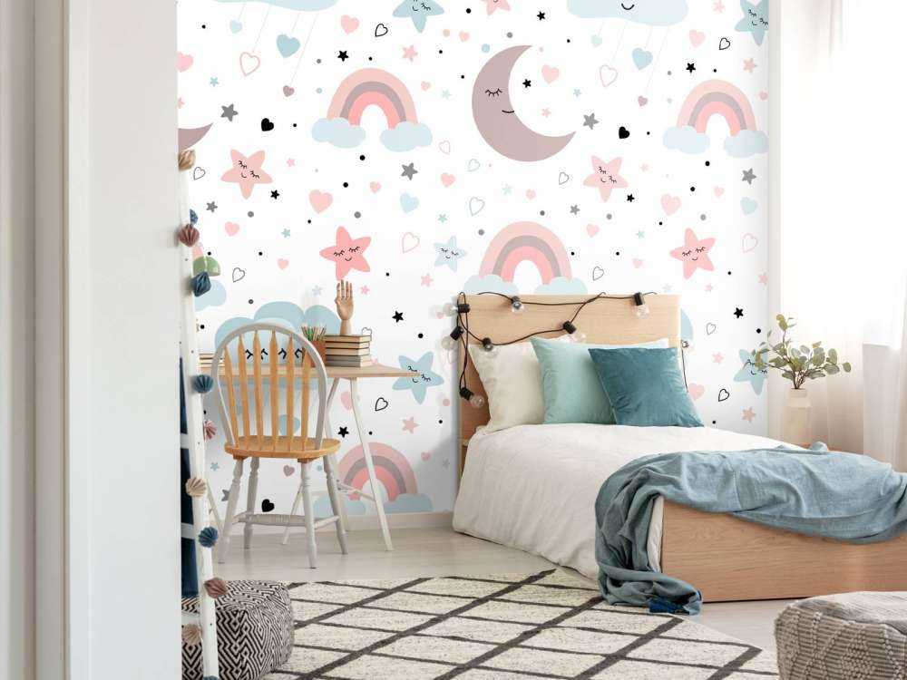 Nuvole, lune e arcobaleni