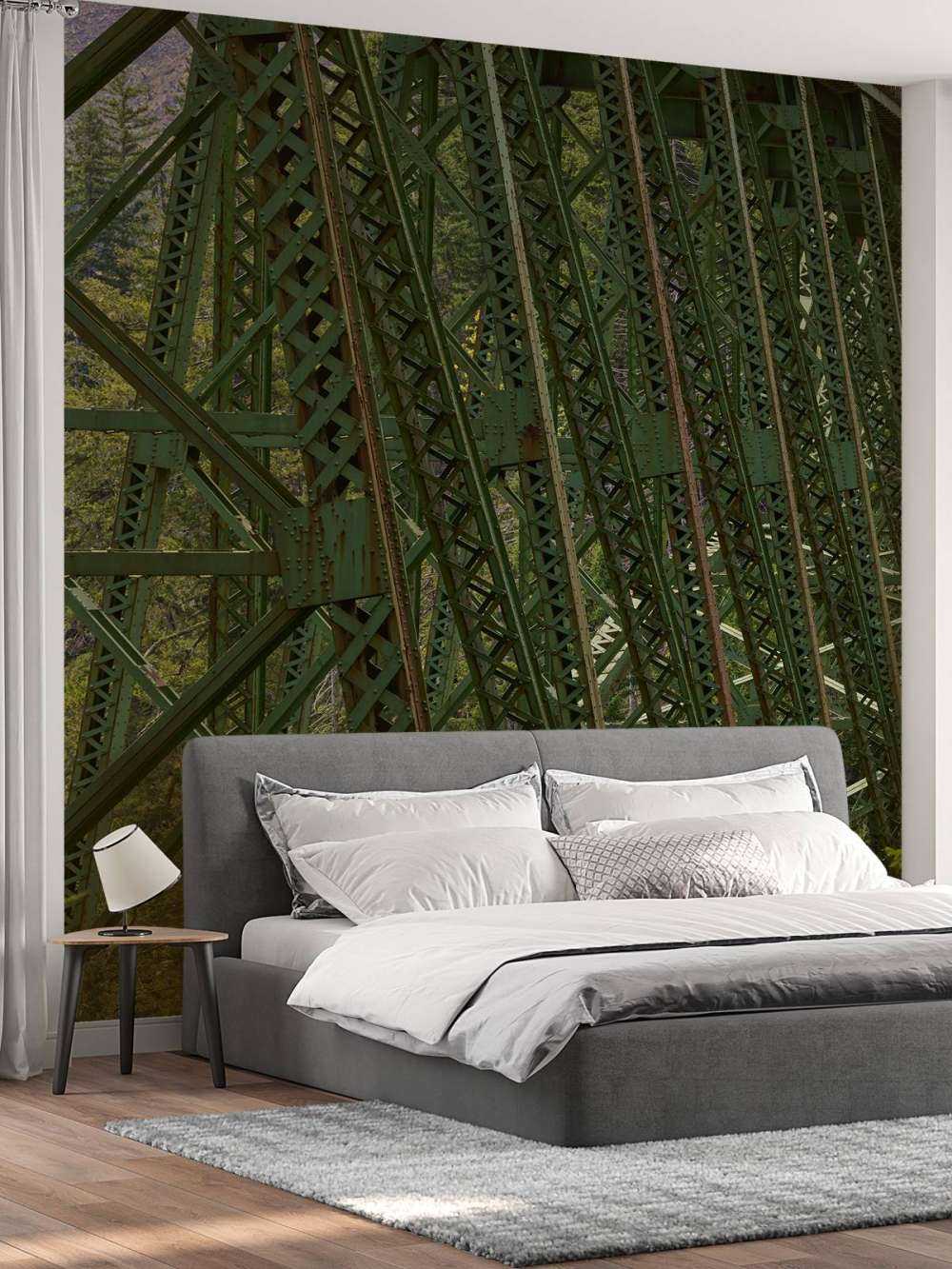 Struttura in acciaio vecchio ponte ferroviario