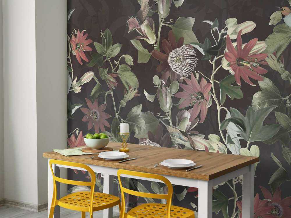 Sette Uccelli in Foliaggio Incantato - Fioritura di Mezzanotte