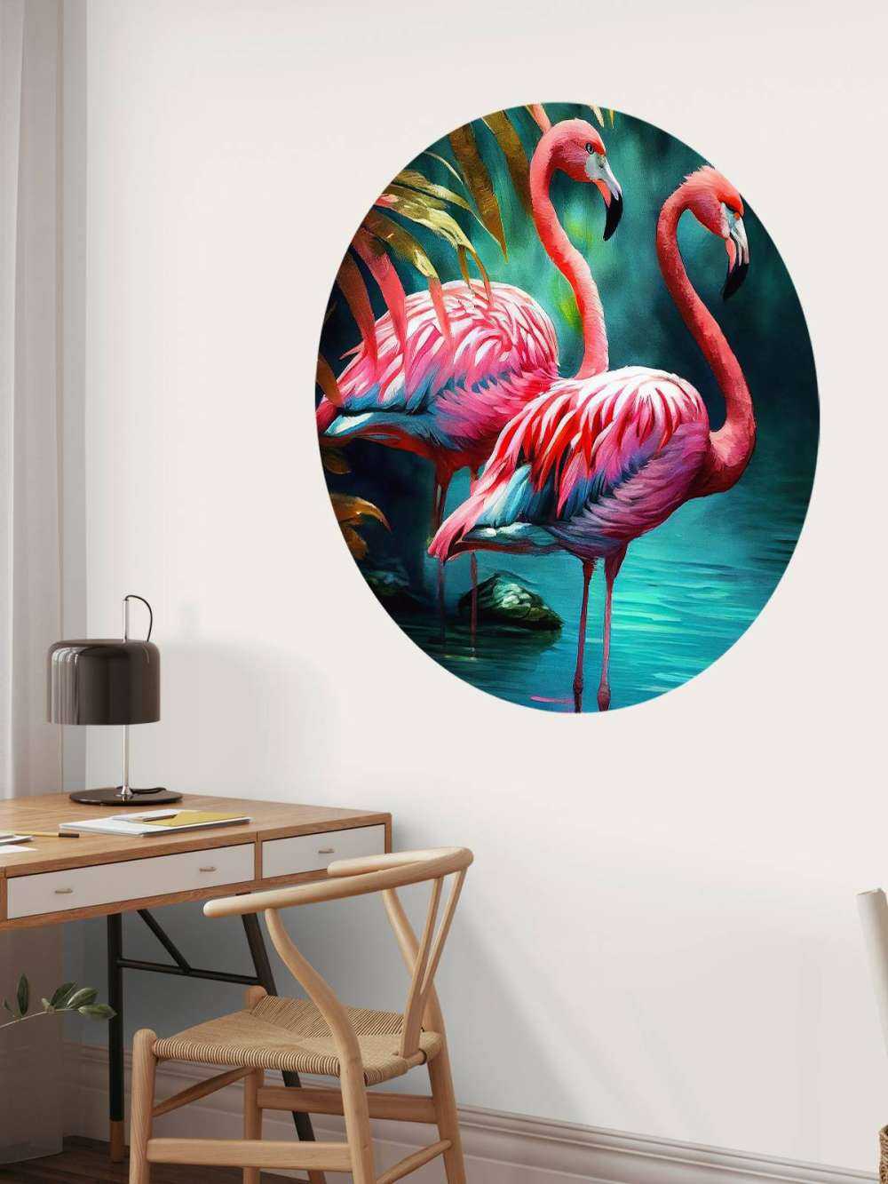 Duo di Fenicotteri Rosa Velluto