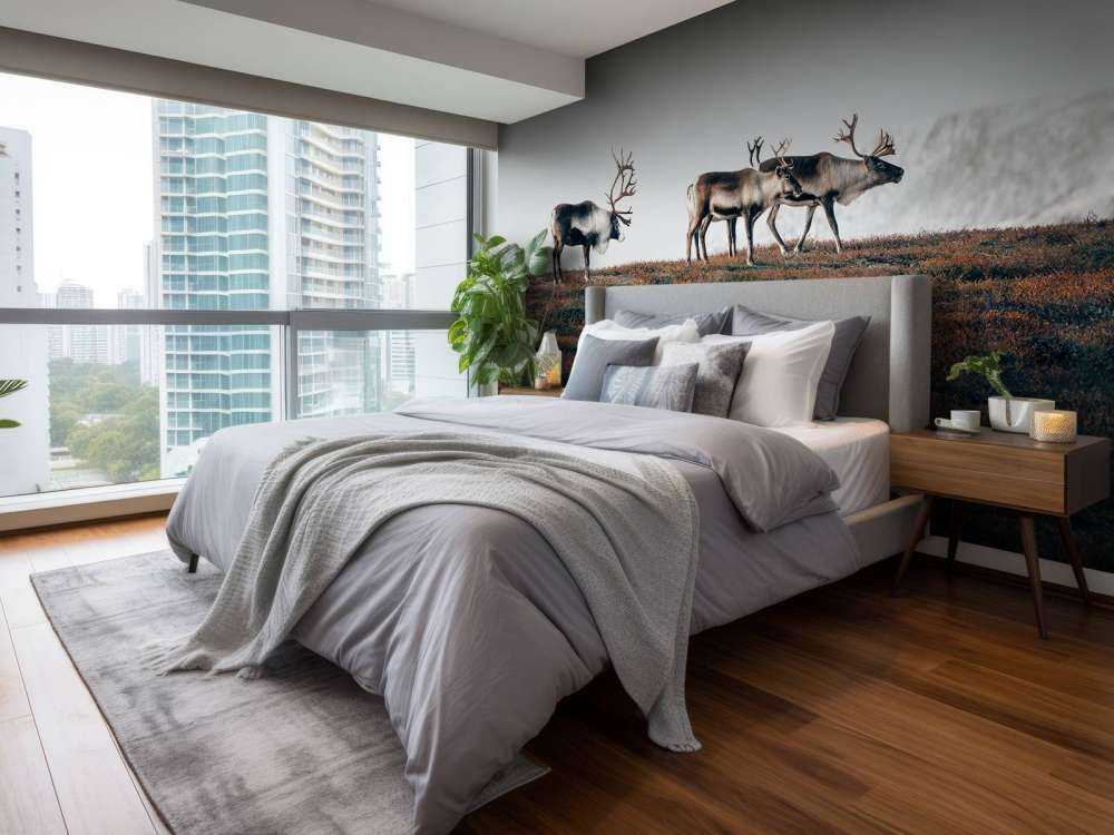 Gruppo di renne nel nord Europa